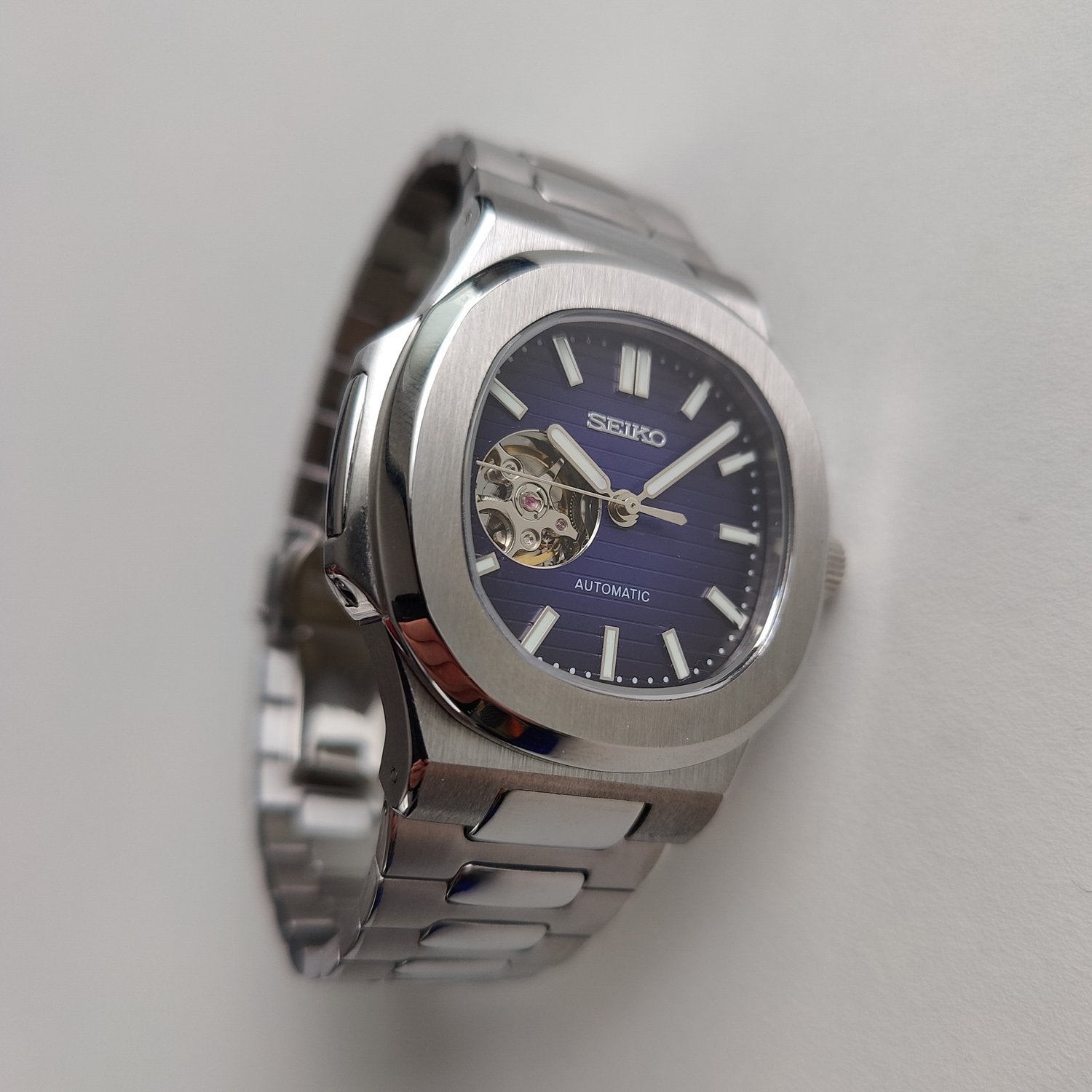 BLUE DIAL OPEN HEART