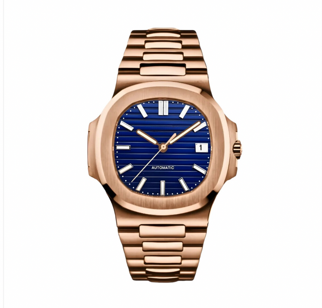ROSE GOLD STRAP BLUE DIAL