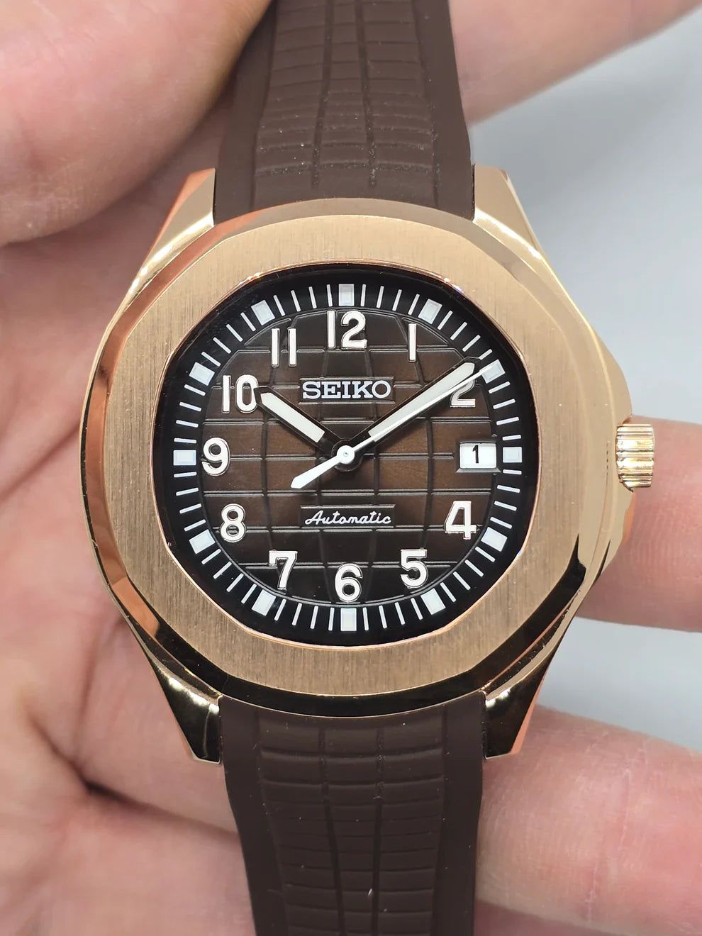 ROSE GOLD & BROWN DIAL