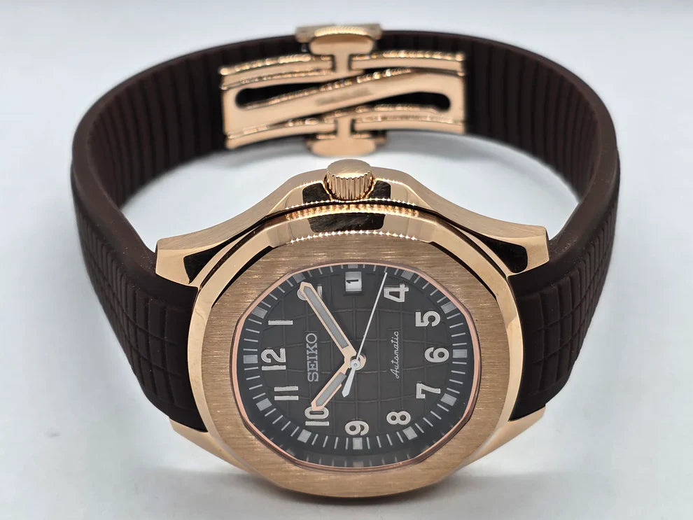ROSE GOLD & BROWN DIAL