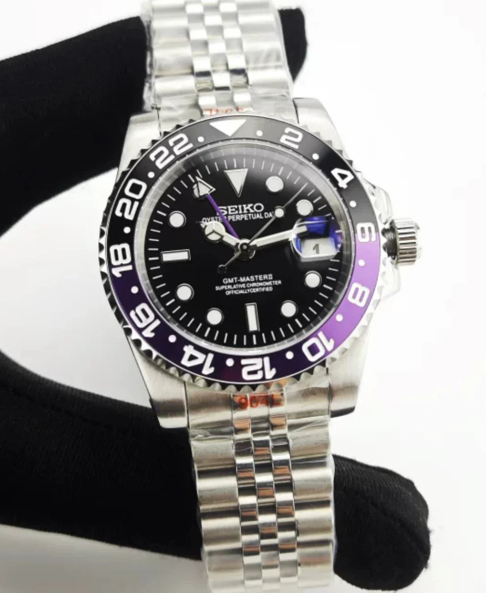 PURPLE AND BLACK