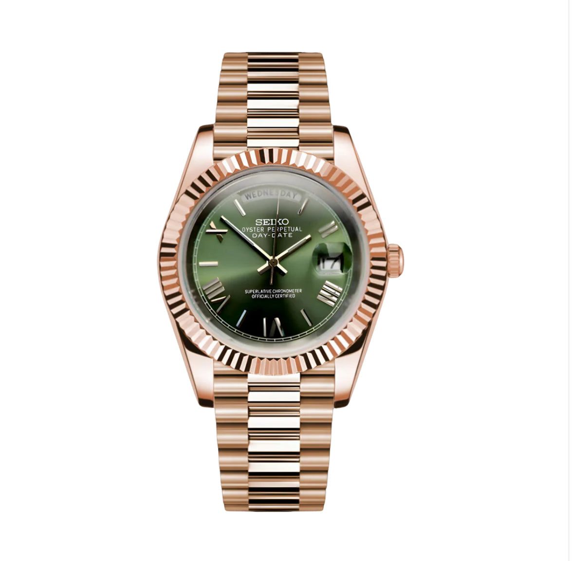 ROSE GOLD OLIVE DIAL