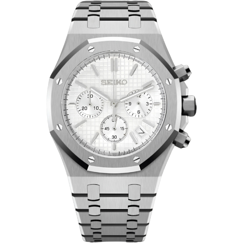 ROYAL CHRONOGRAPH SILVER WHITE DIAL