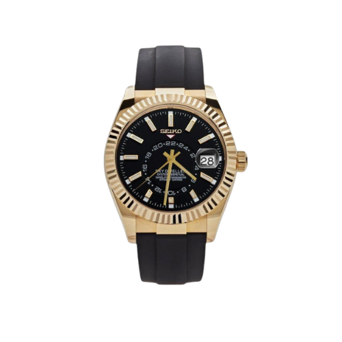 BLACK DIAL RUBBER STRAP
