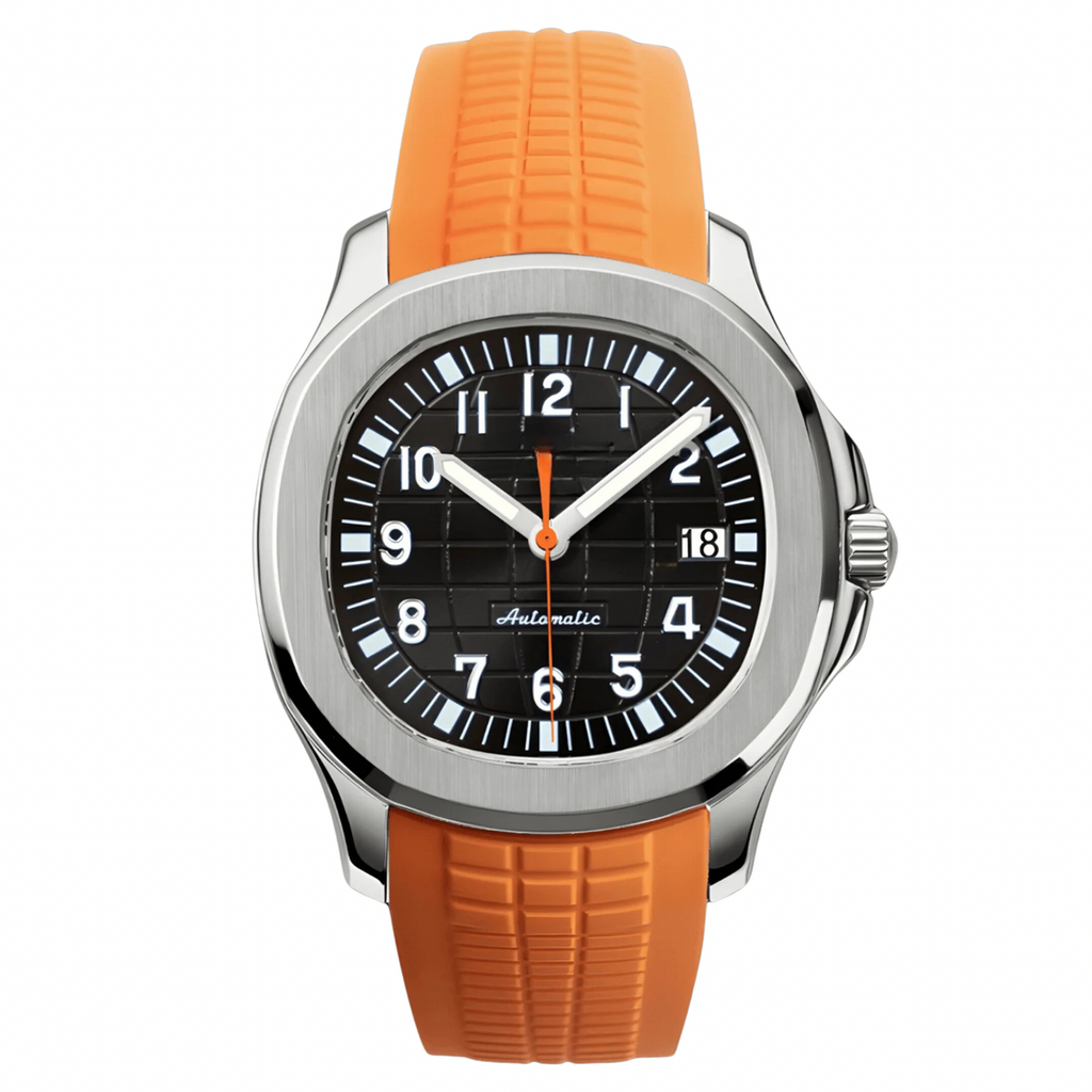 BLACK DIAL & ORANGE STRAP