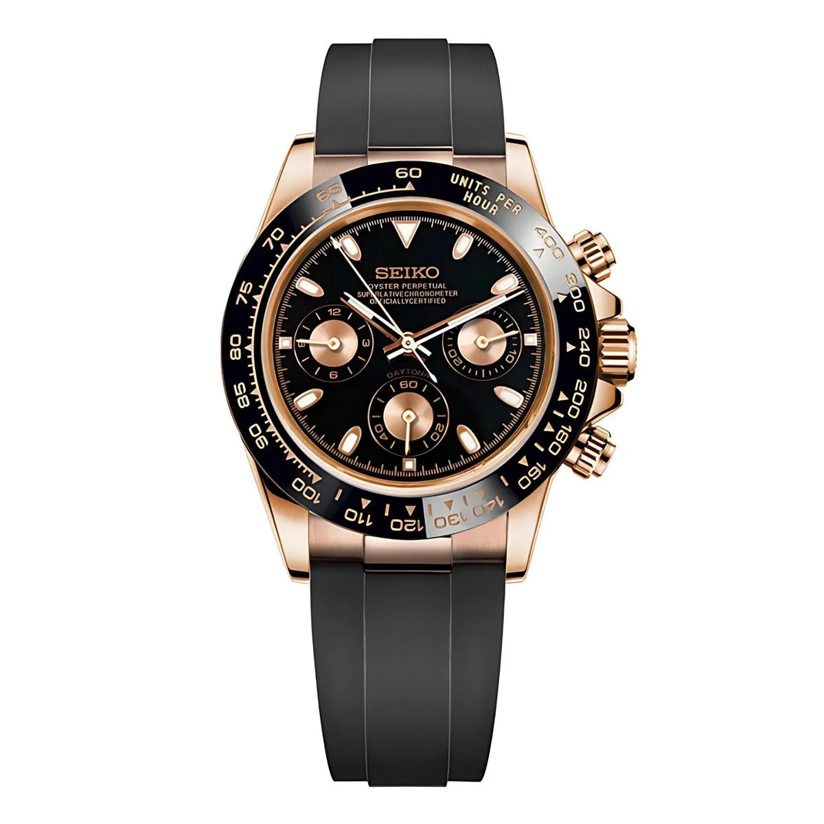 BLACK DIAL AND ROSE GOLD