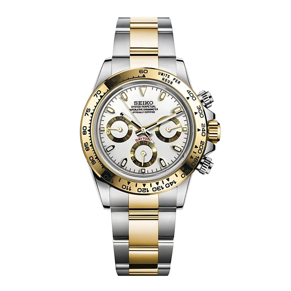 WHITE DIAL TWO TONE