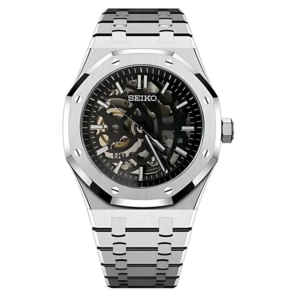 ROYAL SKELETON SILVER BLACK DIAL