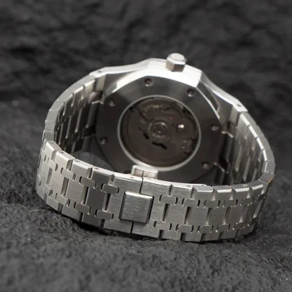 ROYAL MOD SILVER BLUE OPEN HEART DIAL