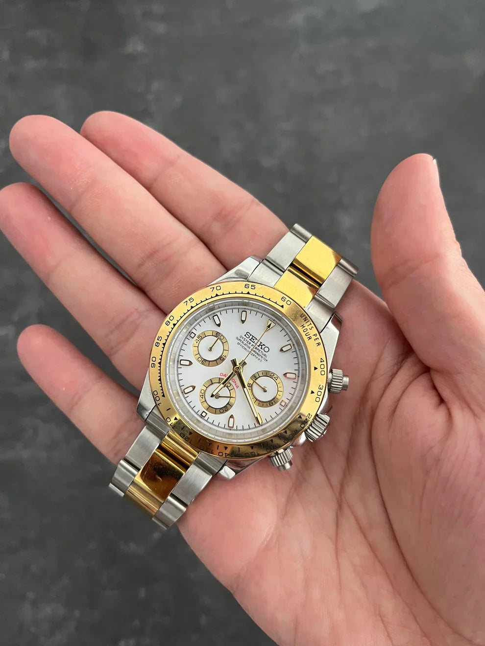 WHITE DIAL TWO TONE