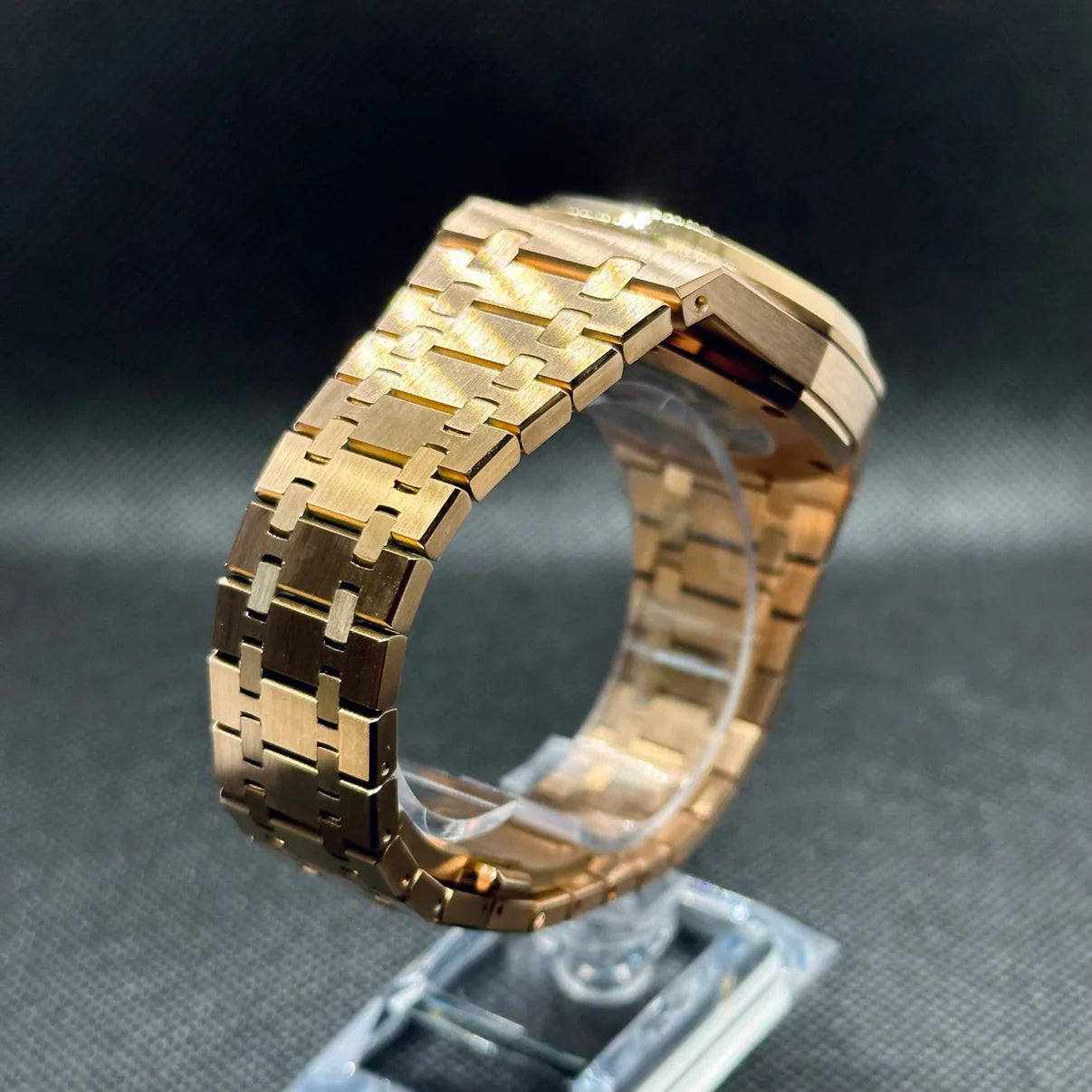 ROYAL ROSE GOLD SKELETON BLACK DIAL