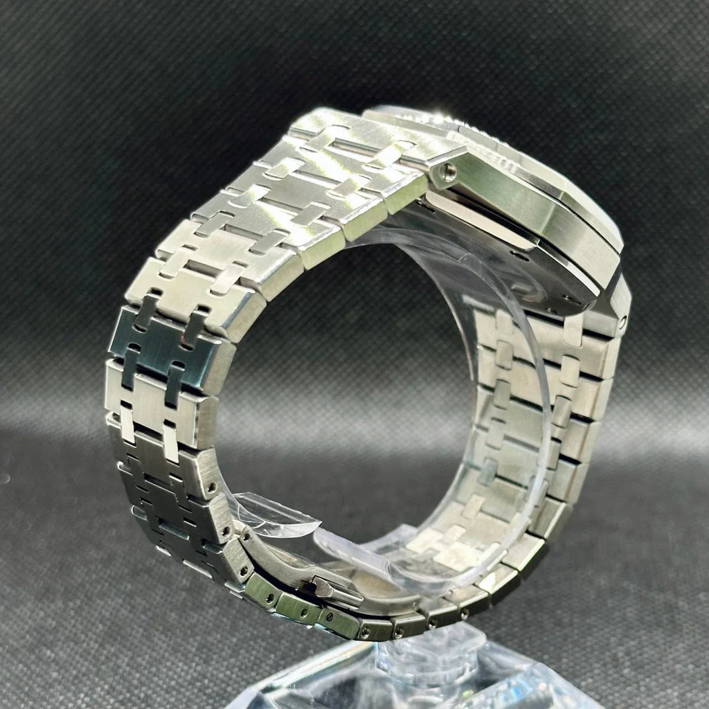 ROYAL MOD SILVER BLUE OPEN HEART DIAL