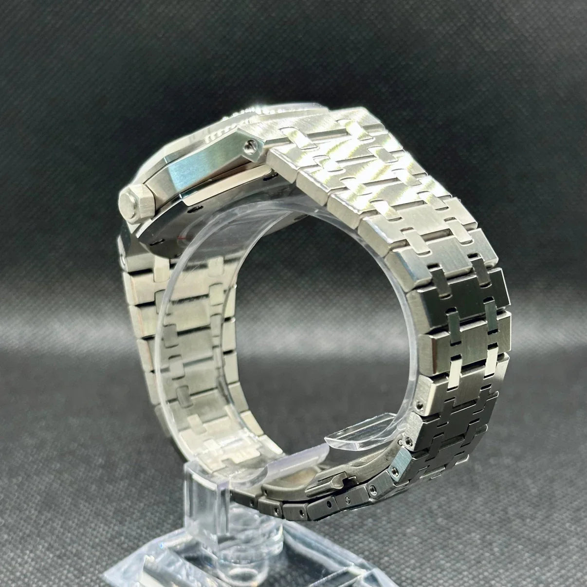 ROYAL MOD SILVER BLUE OPEN HEART DIAL