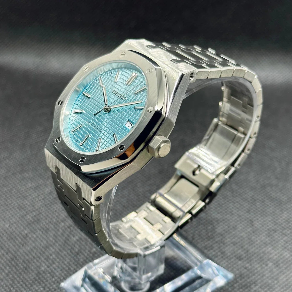 ROYALE SILVER LIGHT BLUE DIAL