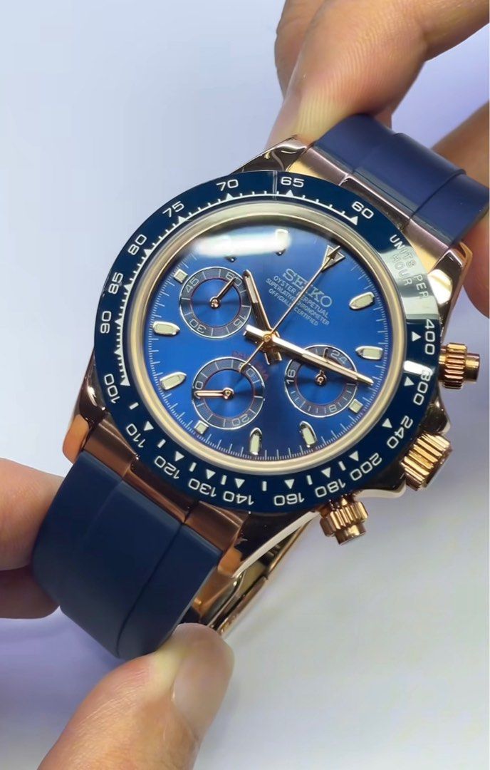 BLUE DIAL ROSE GOLD